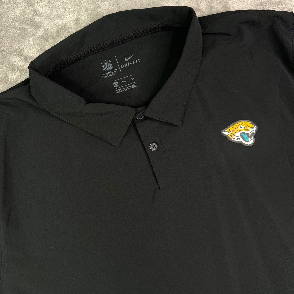 Nike Jacksonville Jaguars Coaches On-Field Polo Shirt Mens 2XL Black Dri-FIT NFL